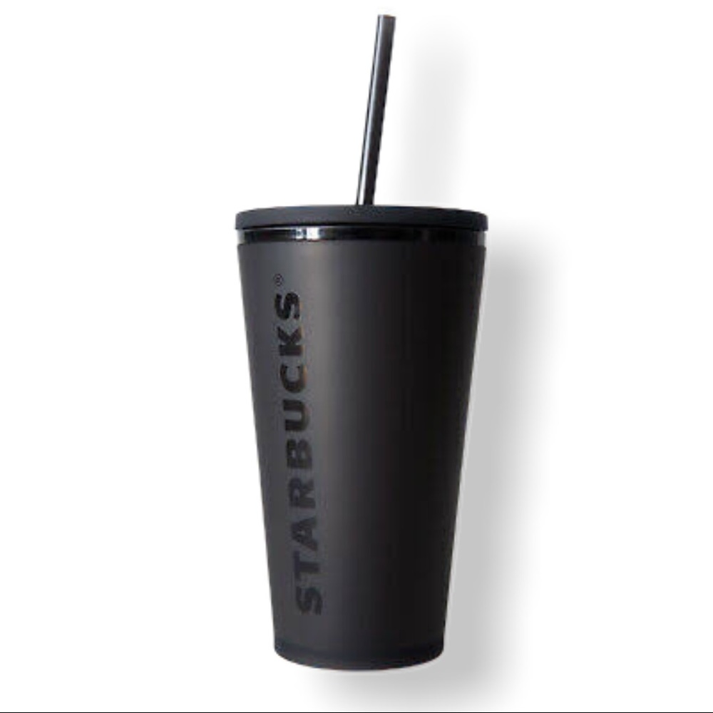Starbucks RARE Matte Black Grande Cold Cup Straw